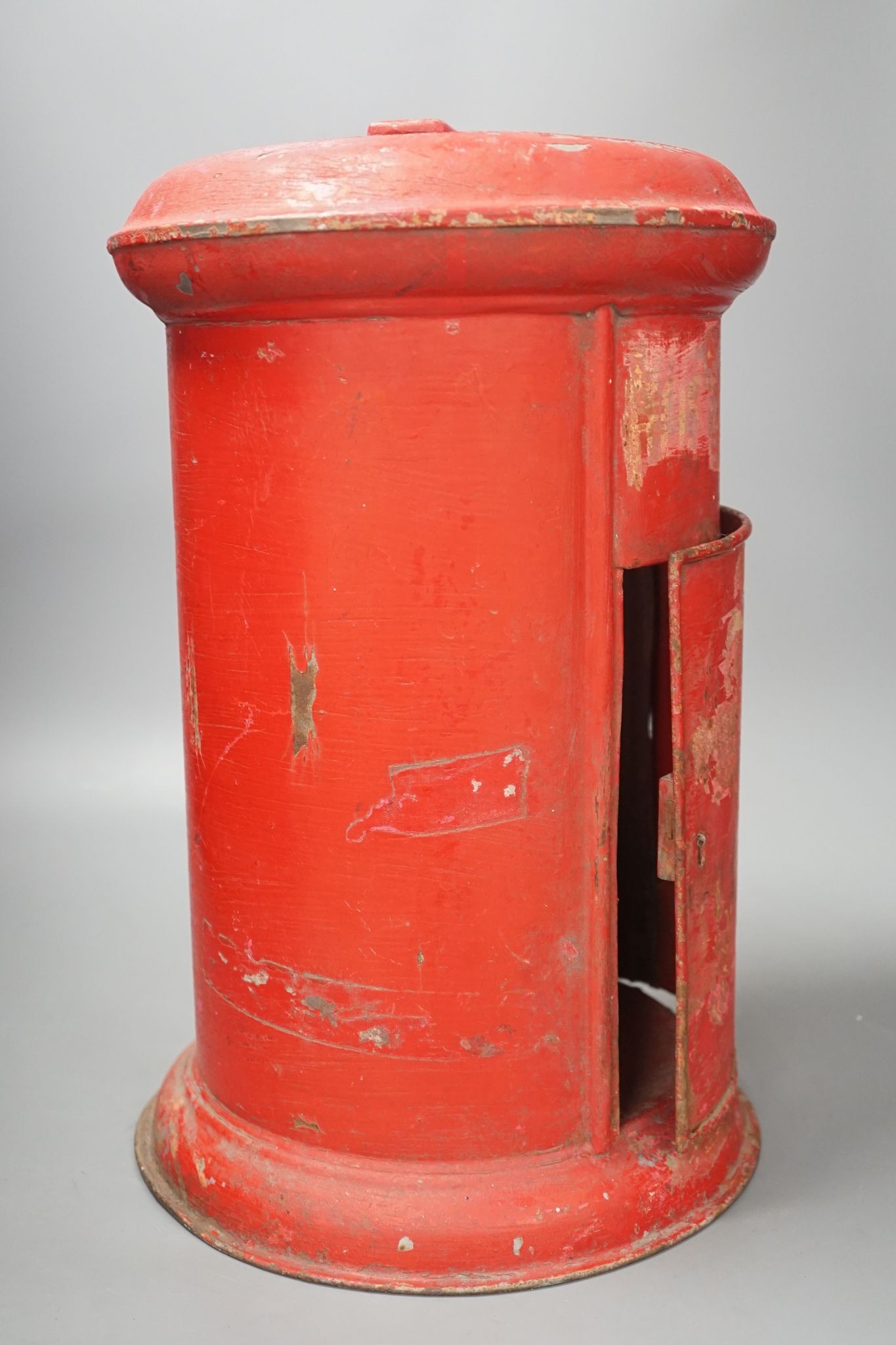 A painted metal country house post box 40cm
